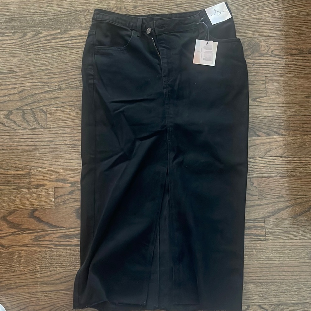 Brand new denim slit skirt